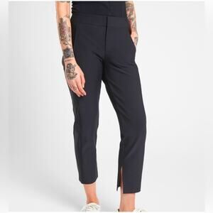 Athleta Stellar Crop Trouser  Pants Black Luna Fabric , size 4P